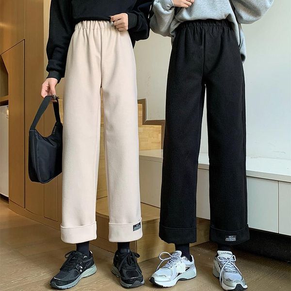 lucyever woolen women pants autumn fashion high waist black korean loose cross ankle-length casual pocket female trousers women's & cap, Black;white
lucyever woolen women pants autumn fashion high waist black korean loose cross ankle-length casual pocket female trousers women's & cap, Black;white