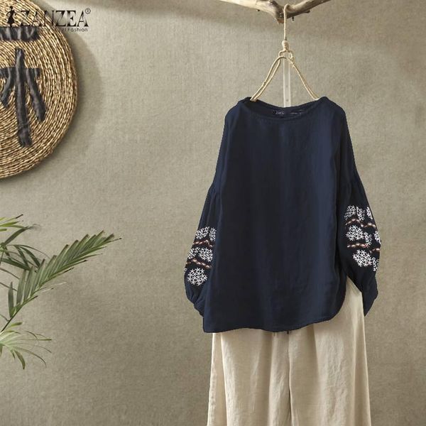 women's blouses & shirts 2022 summer cotton linen shirt casual floral embroidery blouse women o neck long sleeve tunic female bl, White
women's blouses & shirts 2022 summer cotton linen shirt casual floral embroidery blouse women o neck long sleeve tunic female bl, White
