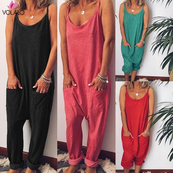 women casual loose pocket jumpsuits 2021 summer fashing beach romper solid swxy sleeveless overalls jumpsuit women's & rompers, Black;white
women casual loose pocket jumpsuits 2021 summer fashing beach romper solid swxy sleeveless overalls jumpsuit women's & rompers, Black;white