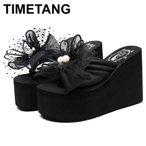timetangbow summer woman shoes platform slippers wedge beach flip flops high heel for women brand super ladies sho, Black
timetangbow summer woman shoes platform slippers wedge beach flip flops high heel for women brand super ladies sho, Black