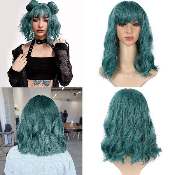 synthetic wigs xbwig short bob for women wavy with bangs shoulder length red wig heat resistant fiber cosplay hair, Black
synthetic wigs xbwig short bob for women wavy with bangs shoulder length red wig heat resistant fiber cosplay hair, Black