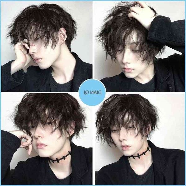 and south korea japan new men's fluffy corn perm micro curl short curly chemical fiber wig headgear, Black
and south korea japan new men's fluffy corn perm micro curl short curly chemical fiber wig headgear, Black