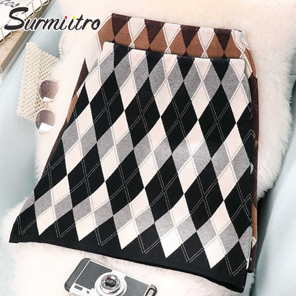 surmiitro autumn winter knitted mini skirt women korean style black plaid high waist a line pencil skirt female 210712
surmiitro autumn winter knitted mini skirt women korean style black plaid high waist a line pencil skirt female 210712