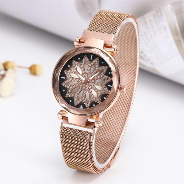 wristwatches fashion watches women flower dial with diamond magnet watch buckle ladies milan star relogio feminino, Slivery;brown
wristwatches fashion watches women flower dial with diamond magnet watch buckle ladies milan star relogio feminino, Slivery;brown