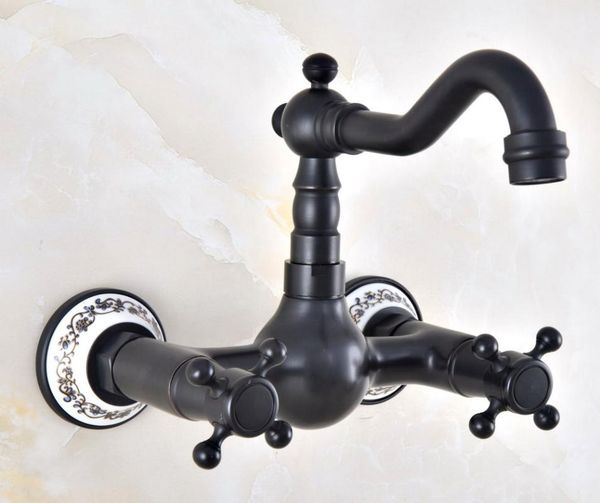black oil rubbed bronze bathroom kitchen sink faucet mixer tap swivel spout wall mounted two handles mnf852 faucets
black oil rubbed bronze bathroom kitchen sink faucet mixer tap swivel spout wall mounted two handles mnf852 faucets