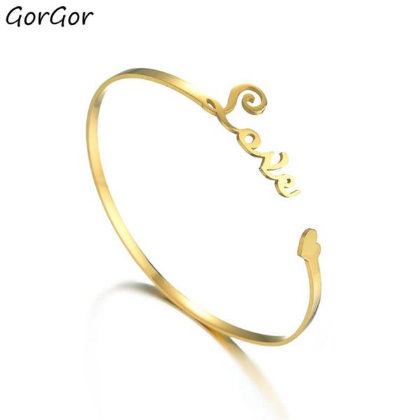 gorgor bangles women stainless steel fashion statement love-english letter opening exquisite elegant birthday gift f-b529 bangle, Black
gorgor bangles women stainless steel fashion statement love-english letter opening exquisite elegant birthday gift f-b529 bangle, Black