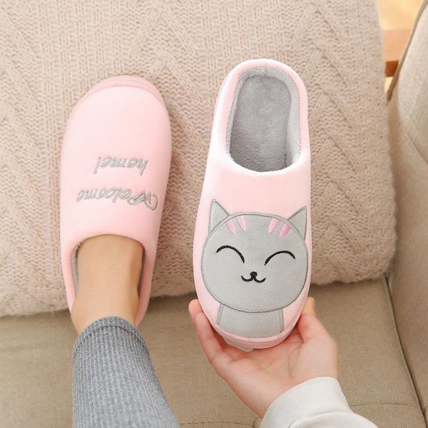 slippers cotton female autumn and winter cartoon cute cat lovers indoor thickened floor warm male, Black
slippers cotton female autumn and winter cartoon cute cat lovers indoor thickened floor warm male, Black