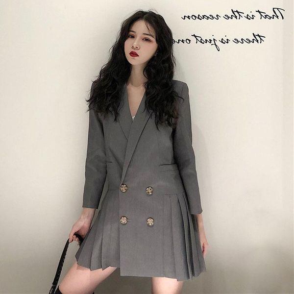 women's suits & blazers garemay blazer pleated dress long sleeve office lady for women jacket dresses elegant spring short, White;black
women's suits & blazers garemay blazer pleated dress long sleeve office lady for women jacket dresses elegant spring short, White;black