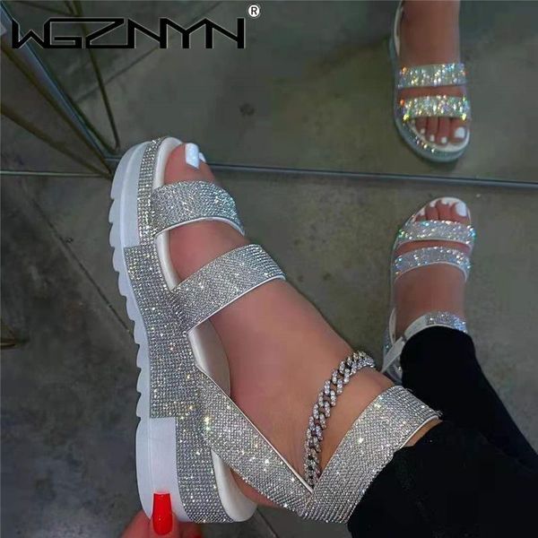 2021 summer women sandals shoes crystal casual woman flats buckle strap ladies fashion beach shoe big size 36-43, Black
2021 summer women sandals shoes crystal casual woman flats buckle strap ladies fashion beach shoe big size 36-43, Black