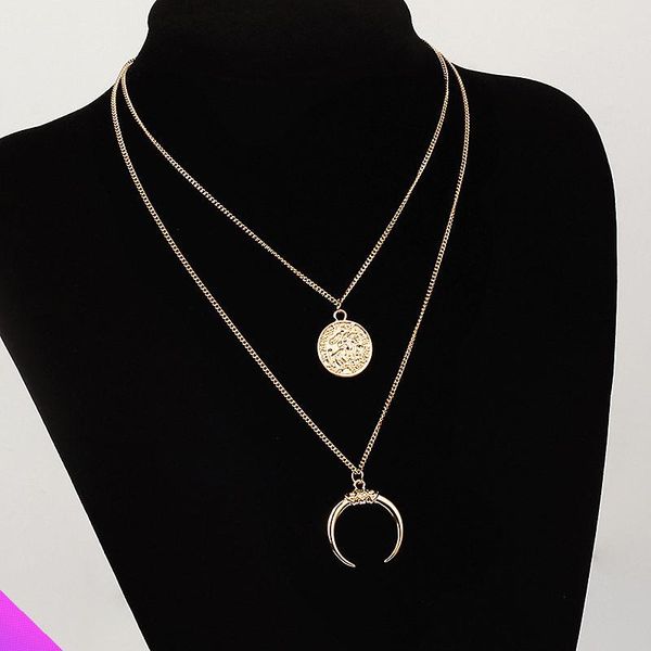 pendant necklaces wholesale 10 gold moon sun combination double necklace ladies retro jewelry fashion gift 2021 products, Silver
pendant necklaces wholesale 10 gold moon sun combination double necklace ladies retro jewelry fashion gift 2021 products, Silver
