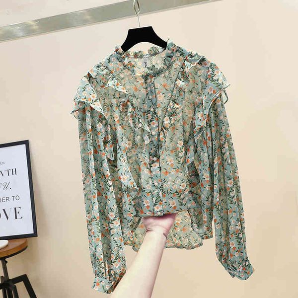 suits printed blouse ruffled women long sleeve shirts shirt lotus leaf floral chiffon female top, White;black
suits printed blouse ruffled women long sleeve shirts shirt lotus leaf floral chiffon female top, White;black
