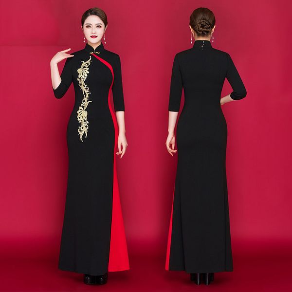 luxury cheongsam cheongsam drs summer 2021 elegant thin embroidered performance cloth improved version of catwalk cheongsam long style, Blue;red
luxury cheongsam cheongsam drs summer 2021 elegant thin embroidered performance cloth improved version of catwalk cheongsam long style, Blue;red