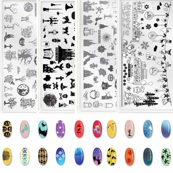 halloween&christmas nail stamping plates diy konad polish stencil art image 6.2*12.5cm manicure template1, White
halloween&christmas nail stamping plates diy konad polish stencil art image 6.2*12.5cm manicure template1, White