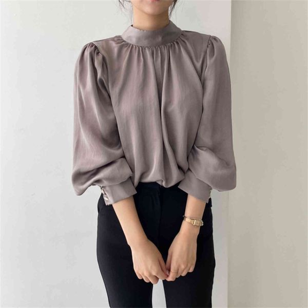women's polos hzirip fashion women autumn office wear slim casual all match puff sleeve minimalist loose solid ol blouses 6z99, White
women's polos hzirip fashion women autumn office wear slim casual all match puff sleeve minimalist loose solid ol blouses 6z99, White