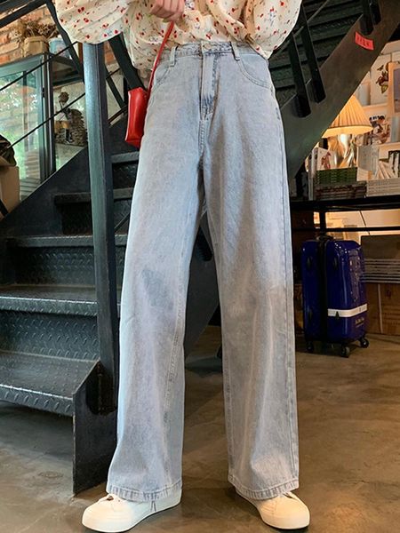 women's jeans whcw cgdsr 2021 autumn winter denim trousers high waist vintage korean style straight streetwear woman pants women, Blue
women's jeans whcw cgdsr 2021 autumn winter denim trousers high waist vintage korean style straight streetwear woman pants women, Blue