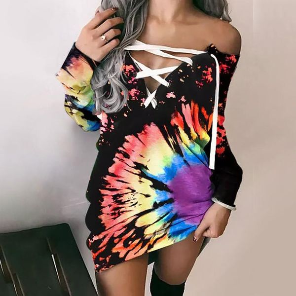 casual dresses 40# off-shoulder strappy mini dress women tie-dye prints long sleeves wrap hip elegant bandage warm v-neck, Black;gray
casual dresses 40# off-shoulder strappy mini dress women tie-dye prints long sleeves wrap hip elegant bandage warm v-neck, Black;gray