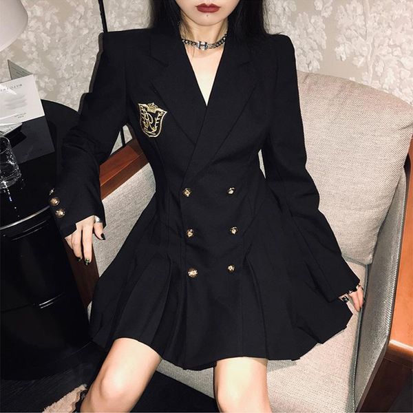 casual dresses suit 2021 spring and autumn waist closing uniform hepburn small black imperial sister pleated dress, Black;gray
casual dresses suit 2021 spring and autumn waist closing uniform hepburn small black imperial sister pleated dress, Black;gray