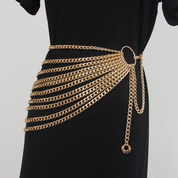 belts women's runway fashion gold metal chain cummerbunds female dress corsets waistband decoration wide belt r1687, Black;brown
belts women's runway fashion gold metal chain cummerbunds female dress corsets waistband decoration wide belt r1687, Black;brown