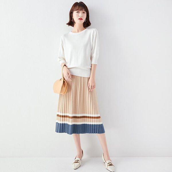skirts women spring autumn pleated skirt woman mid-calf elastic waist khaki retro women's fashion, Black
skirts women spring autumn pleated skirt woman mid-calf elastic waist khaki retro women's fashion, Black