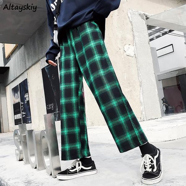 women's pants & capris women plaid korean style loose pockets hip hop streetwear straight womens leisure students all-match trousers ch, Black;white
women's pants & capris women plaid korean style loose pockets hip hop streetwear straight womens leisure students all-match trousers ch, Black;white