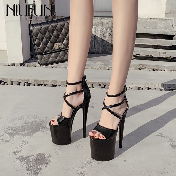 new 2021 summer platform shoes woman buckle strap 20cm thin high heels gladiator sandals womens fashion stage show shoes, Black
new 2021 summer platform shoes woman buckle strap 20cm thin high heels gladiator sandals womens fashion stage show shoes, Black