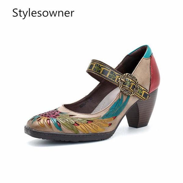 dress shoes stylesowner retro pumps women genuine leather buckle mary jane heels summer spring vintage party wedding lady, Black
dress shoes stylesowner retro pumps women genuine leather buckle mary jane heels summer spring vintage party wedding lady, Black