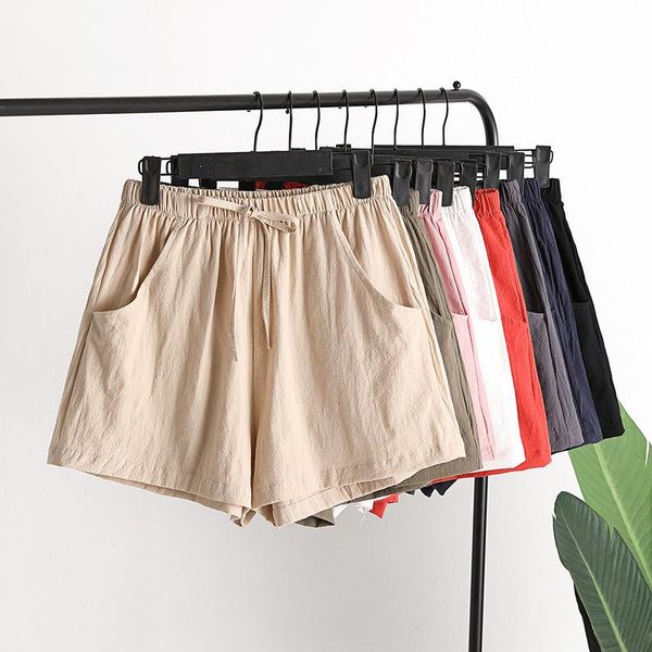 women's shorts 2021 summer casual cotton linen plus size mid waist short fashion woman streetwear pants, White;black
women's shorts 2021 summer casual cotton linen plus size mid waist short fashion woman streetwear pants, White;black
