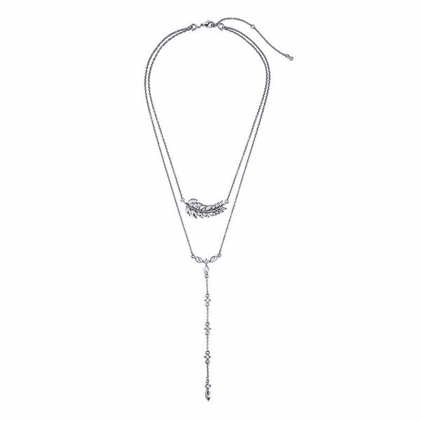 brief multi layer 3 color leaf pendant necklace for women long chain party wedding gift jewelry accessories wholesale necklaces, Silver
brief multi layer 3 color leaf pendant necklace for women long chain party wedding gift jewelry accessories wholesale necklaces, Silver