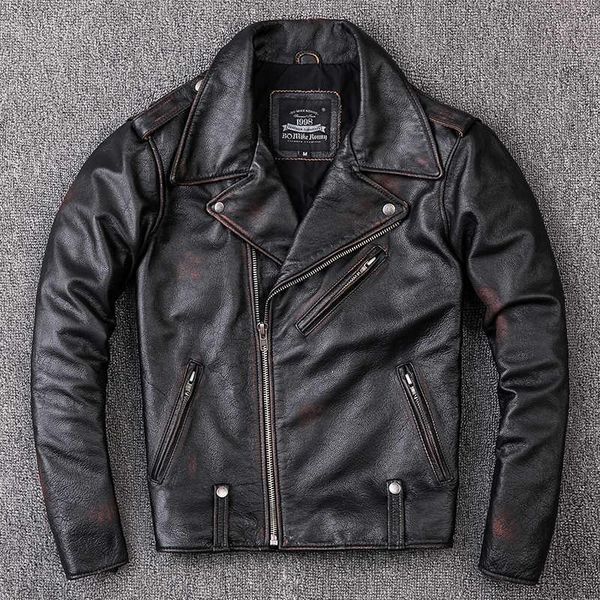 men's leather & faux genuine vintage 2021 jacket motorcycle biker cowhide jackets fashion coat slim clothing plus size, Black
men's leather & faux genuine vintage 2021 jacket motorcycle biker cowhide jackets fashion coat slim clothing plus size, Black