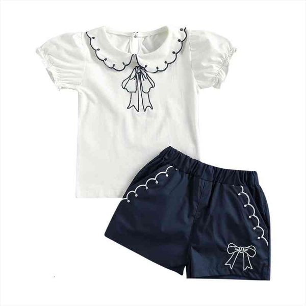 3-7y summer lovely kids girls clothes sets 2pcs bowknot ruffles puff sleeve t shirts shorts, White
3-7y summer lovely kids girls clothes sets 2pcs bowknot ruffles puff sleeve t shirts shorts, White
