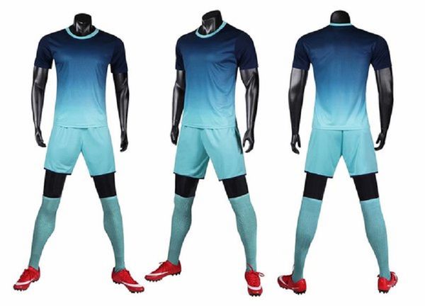 fashion team light blue blank soccer jerseys sets custom training running football shirt short sleeve with shorts 06, Black
fashion team light blue blank soccer jerseys sets custom training running football shirt short sleeve with shorts 06, Black