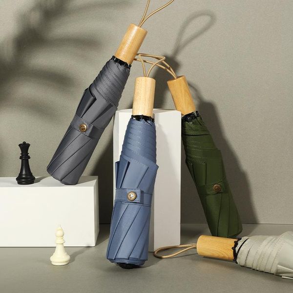 umbrellas wooden handle umbrella women dual-use rain luxury uv-proof sun three folding parasol for men
umbrellas wooden handle umbrella women dual-use rain luxury uv-proof sun three folding parasol for men