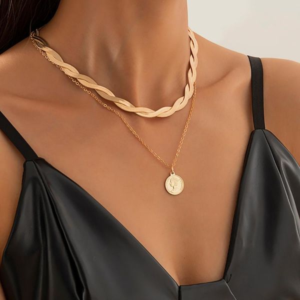 pendant necklaces shixin layered cross snake chain choker for women simple coin set on neck fashion jewelry 2021 gift, Silver
pendant necklaces shixin layered cross snake chain choker for women simple coin set on neck fashion jewelry 2021 gift, Silver