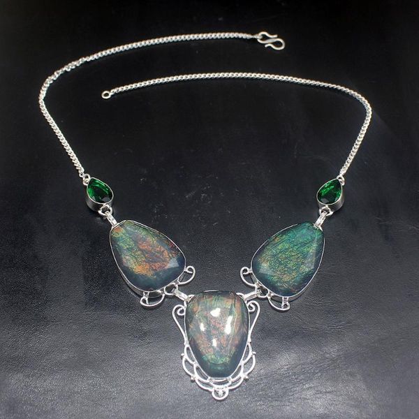 chains gemstonefactory jewelry big promotion 925 silver dichroic glass green z ladies women chain necklace 48cm 20213546
chains gemstonefactory jewelry big promotion 925 silver dichroic glass green z ladies women chain necklace 48cm 20213546