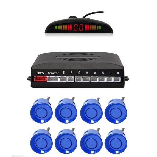 car rear view cameras& parking sensors reverse radar system with 8 distance detection + led display sound warning (blue color)
car rear view cameras& parking sensors reverse radar system with 8 distance detection + led display sound warning (blue color)