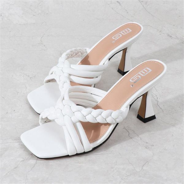 sandals summer women shoes 2021 women's fashion woven leather female 7cm heel comfortable outside slippers casual footwear, Black
sandals summer women shoes 2021 women's fashion woven leather female 7cm heel comfortable outside slippers casual footwear, Black
