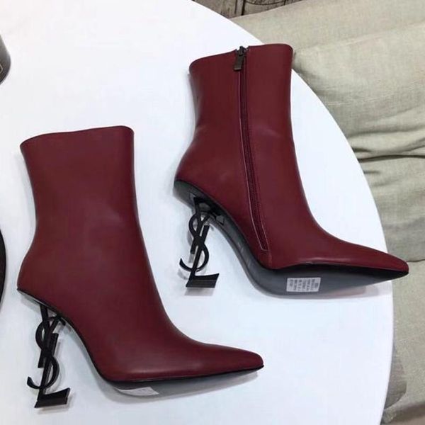 boots fashion red leather ankle female party note ladies shoes brand high heels pointed stiletto women, Black
boots fashion red leather ankle female party note ladies shoes brand high heels pointed stiletto women, Black