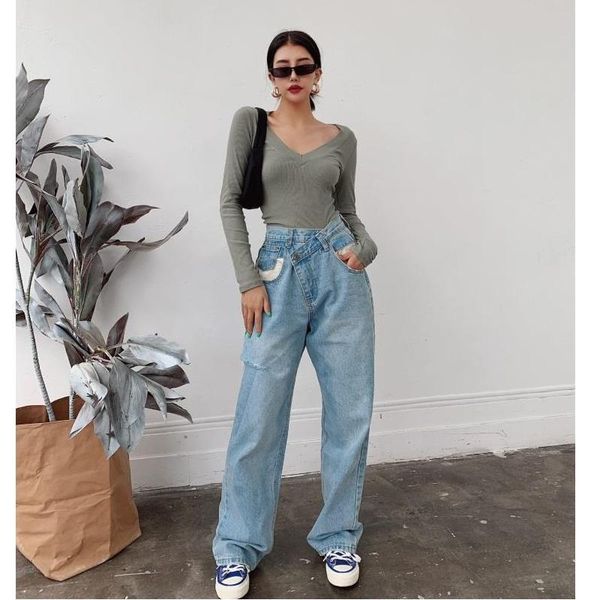 women's jeans high waisted streetwear boyfriend ripped for women patchwork irregular loose wide leg blue
women's jeans high waisted streetwear boyfriend ripped for women patchwork irregular loose wide leg blue