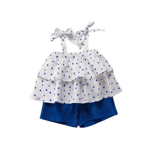 clothing sets 2pcs kids summer tracksuit heart print lace-up layered tank + solid color shorts pants beachwear for girls white blue
clothing sets 2pcs kids summer tracksuit heart print lace-up layered tank + solid color shorts pants beachwear for girls white blue
