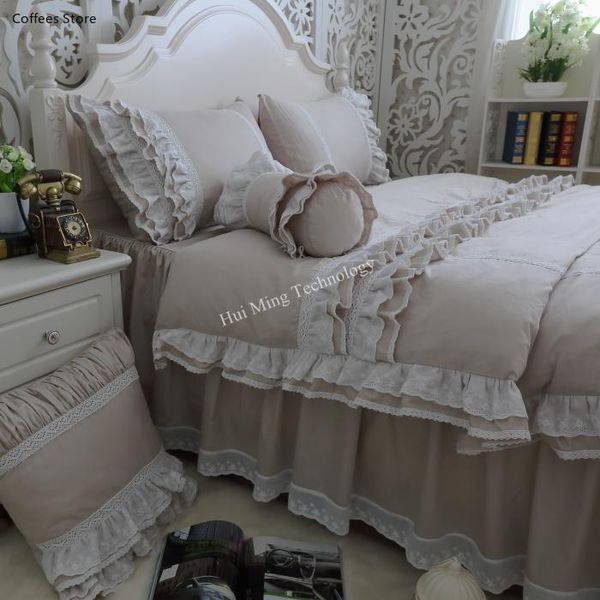 bedding sets luxury set khaki embroidery ruffle lace duvet cover wedding bedspread warn princess bed pillowcase hm-06s
bedding sets luxury set khaki embroidery ruffle lace duvet cover wedding bedspread warn princess bed pillowcase hm-06s