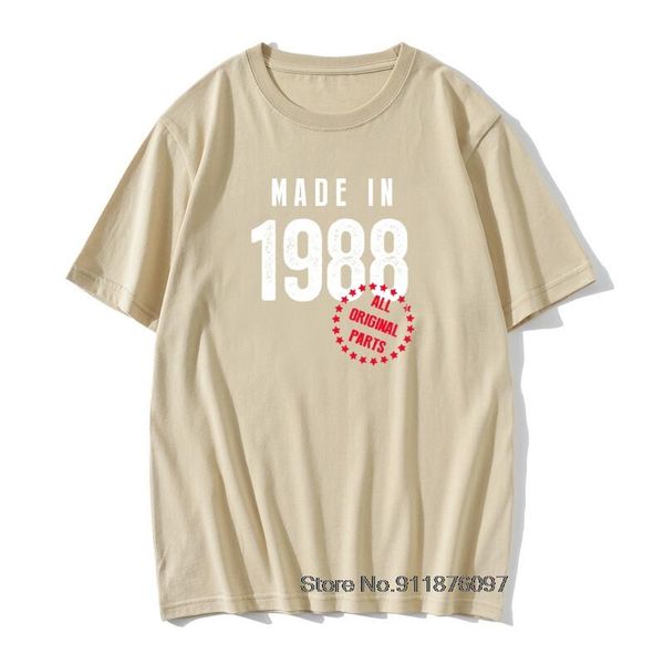 men's t-shirts in 1988 t-shirt 33th birthday present vintage 100% cotton o-neck men husband boyfriend retro tees gift, White;black
men's t-shirts in 1988 t-shirt 33th birthday present vintage 100% cotton o-neck men husband boyfriend retro tees gift, White;black