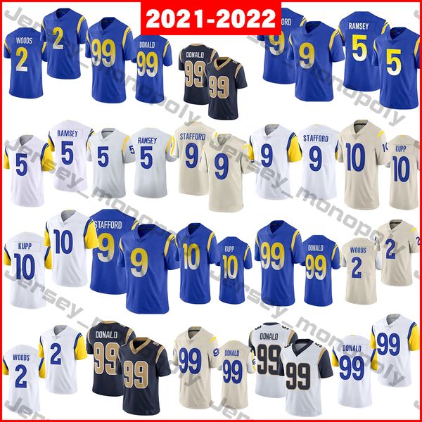2021-2022 football jerseys 2 robert woods 5 jalen ramsey 9 matthew stafford 10 cooper kupp 99 aaron donald, Black;red
2021-2022 football jerseys 2 robert woods 5 jalen ramsey 9 matthew stafford 10 cooper kupp 99 aaron donald, Black;red