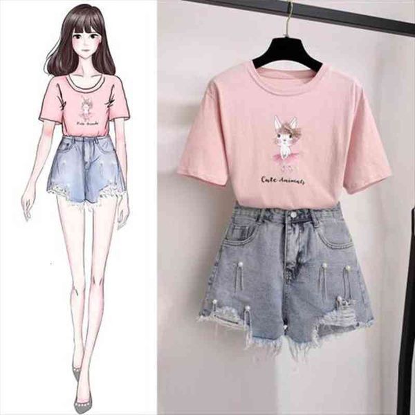 simple fashion with denim short two piece set women cartoon printted cotton beaded tassel slim jean shorts outfits, Gray
simple fashion with denim short two piece set women cartoon printted cotton beaded tassel slim jean shorts outfits, Gray