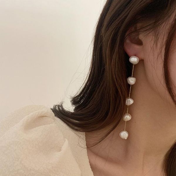 dangle & chandelier huge bud elegant natural pearl earrings long eardrop for women engagement wedding graceful accessories fashion jewelry, Silver
dangle & chandelier huge bud elegant natural pearl earrings long eardrop for women engagement wedding graceful accessories fashion jewelry, Silver