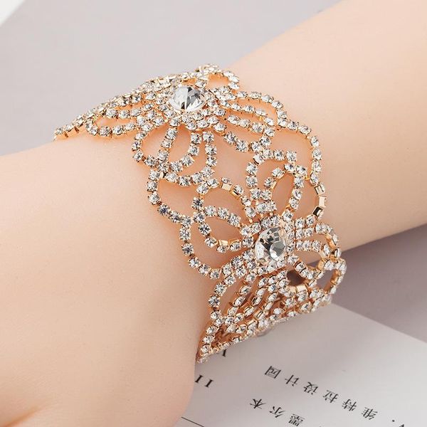 fashion charm bijoux bracelets for women luxury rhinestone bridal wedding accessories jewelry bangles, Golden;silver
fashion charm bijoux bracelets for women luxury rhinestone bridal wedding accessories jewelry bangles, Golden;silver