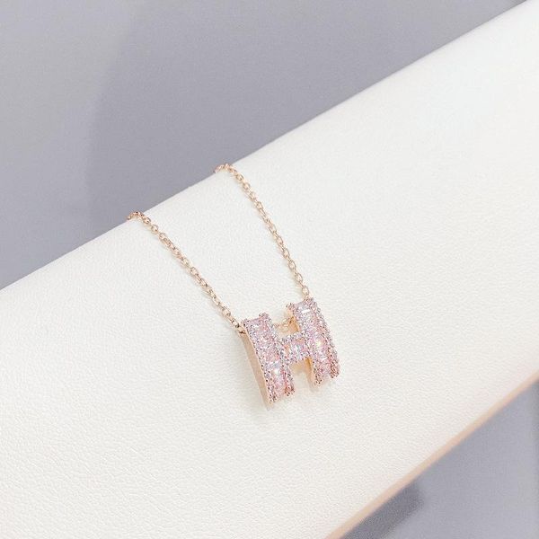 pendant necklaces women necklace micro-embedded zircon inlaid with h-letter collarbone chains, Silver
pendant necklaces women necklace micro-embedded zircon inlaid with h-letter collarbone chains, Silver
