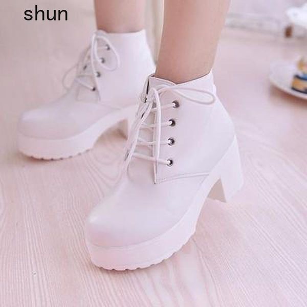boots 2021 women's single horse square heel round toe spring high lace-up plus size 35-45, Black
boots 2021 women's single horse square heel round toe spring high lace-up plus size 35-45, Black