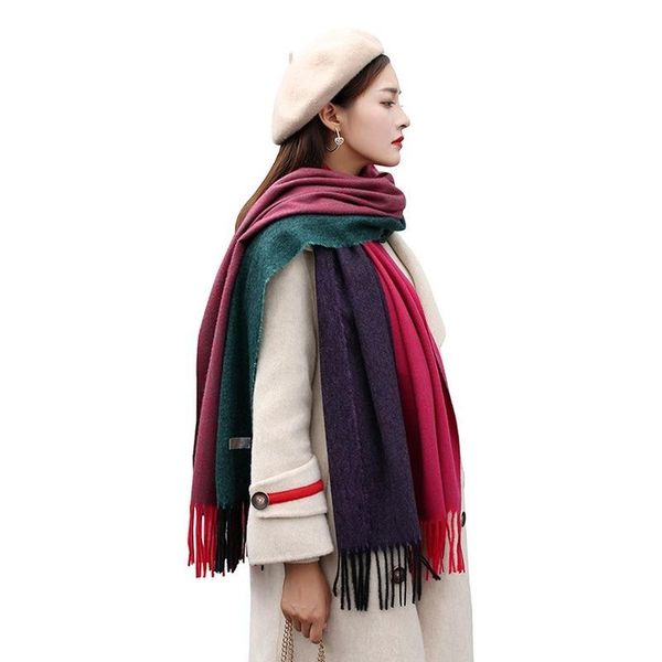 scarves autumn and winter 2021 large lattice imitation cashmere scarf women korean version of a warm shawl neck wholesale., Blue;gray
scarves autumn and winter 2021 large lattice imitation cashmere scarf women korean version of a warm shawl neck wholesale., Blue;gray