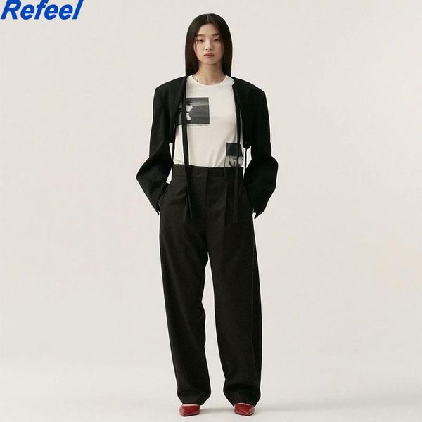 women's suits & blazers women fashion lacing short open small blazer coat vintage long sleeve black female outerwear chic, White;black
women's suits & blazers women fashion lacing short open small blazer coat vintage long sleeve black female outerwear chic, White;black