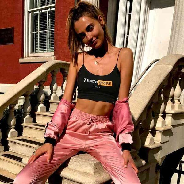 crop summer printing women cami letter embroidery strap cropped feminino ladies elastic shirt vest camisole, White
crop summer printing women cami letter embroidery strap cropped feminino ladies elastic shirt vest camisole, White